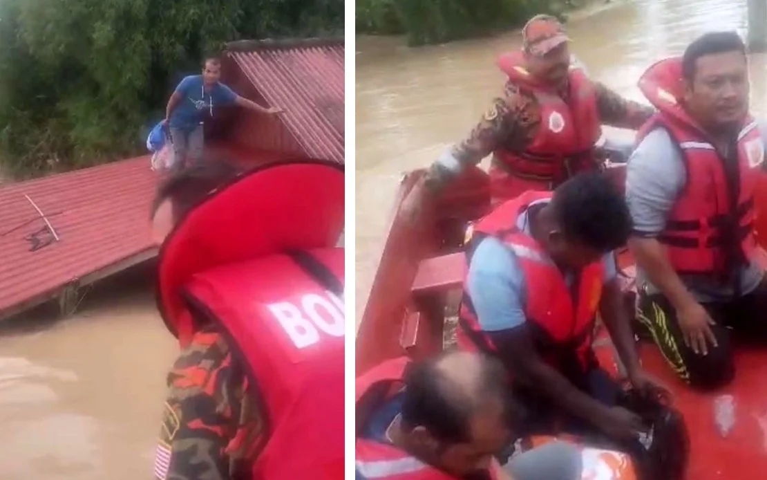 ভয়াবহ বন্যায় আটকে পরা ২ প্রবাসীকে উদ্ধার