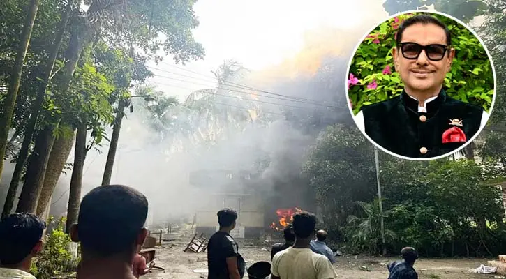 ওবায়দুল কাদেরের বাড়িতে ভাঙচুর অগ্নিসংযোগ