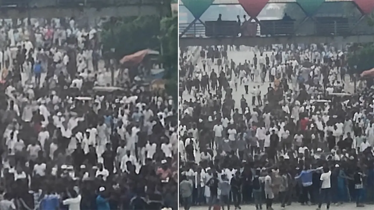 পুলিশে সঙ্গে আন্দোলনকারীদের সংঘর্ষ
