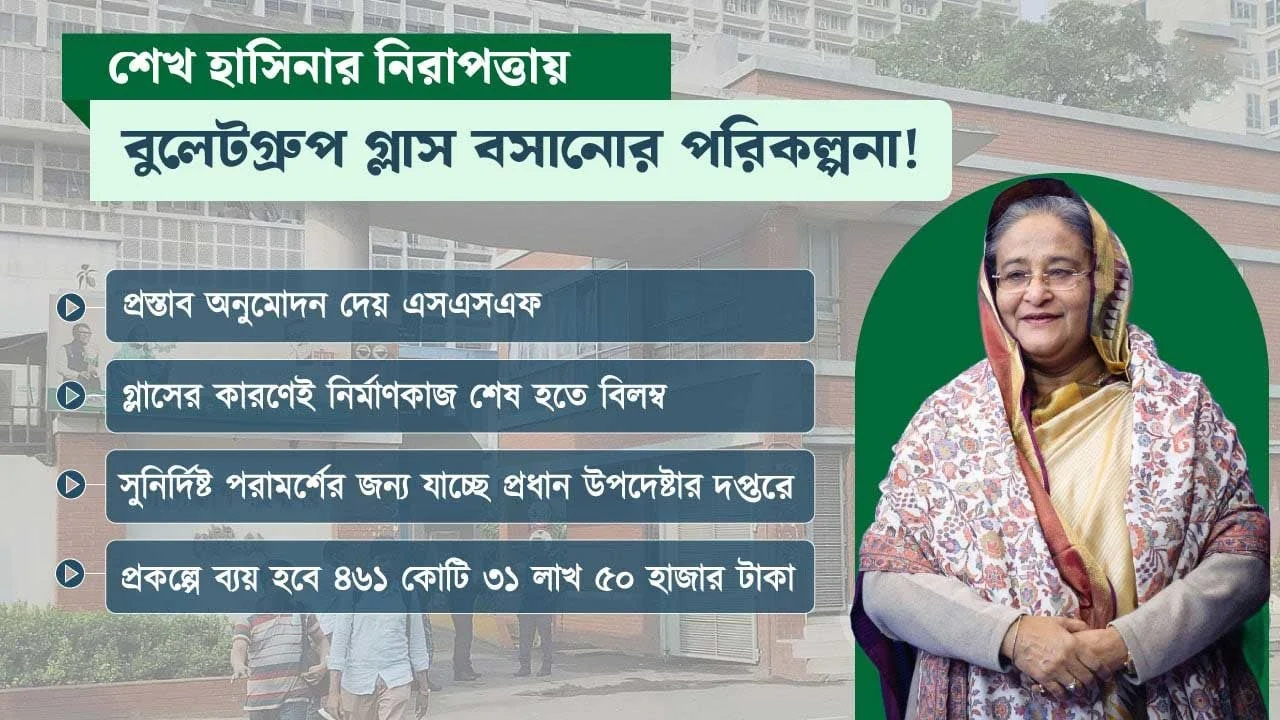 সচিবালয়ে ‘বুলেটপ্রুফ গ্লাস’ লাগাতে চেয়েছিলেন শেখ হাসিনা