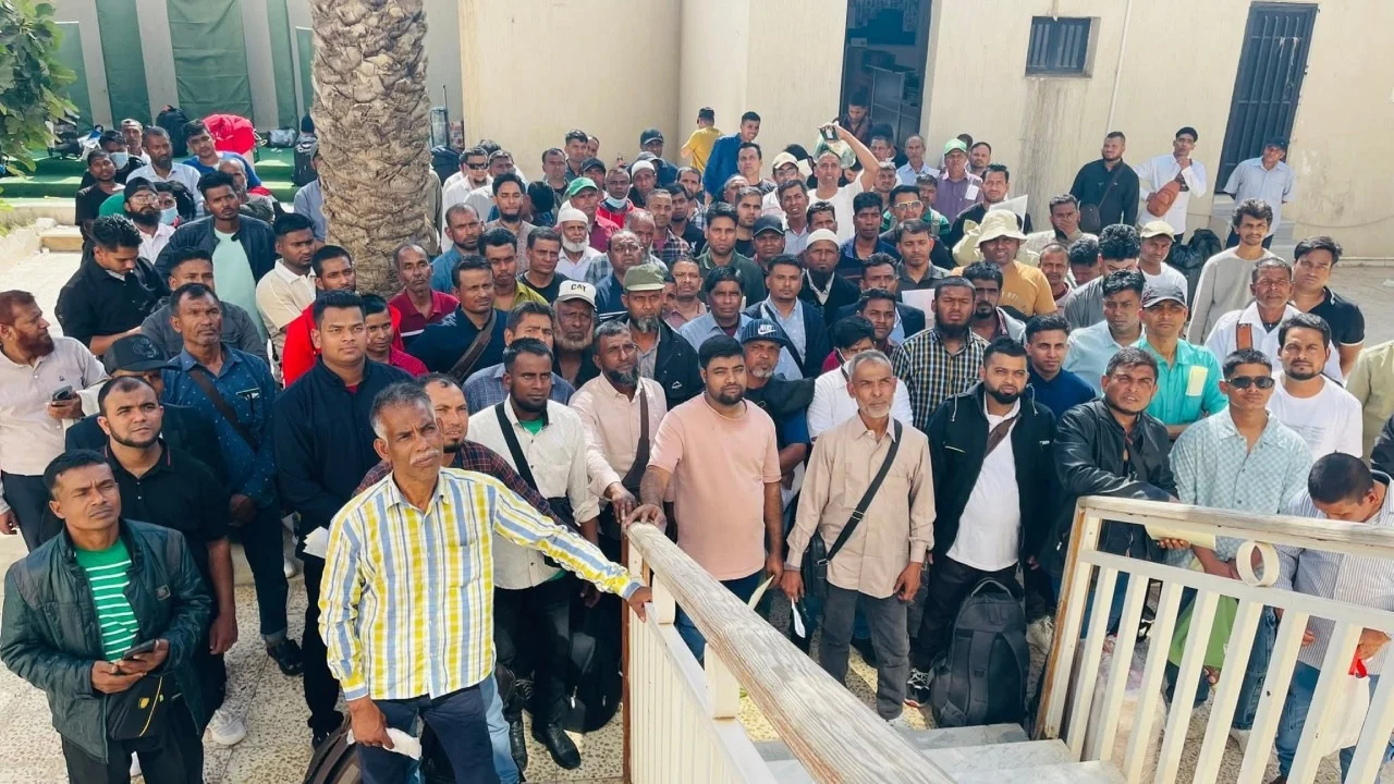 123 bangladeshis returning home from libya