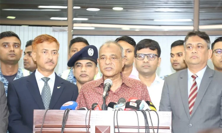 Home affairs advisor inspects third terminal at shahjalal
