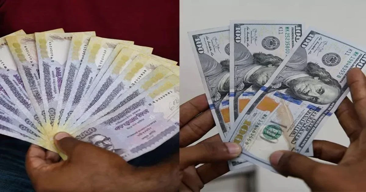 The value of the rupee has increased against the dollar.